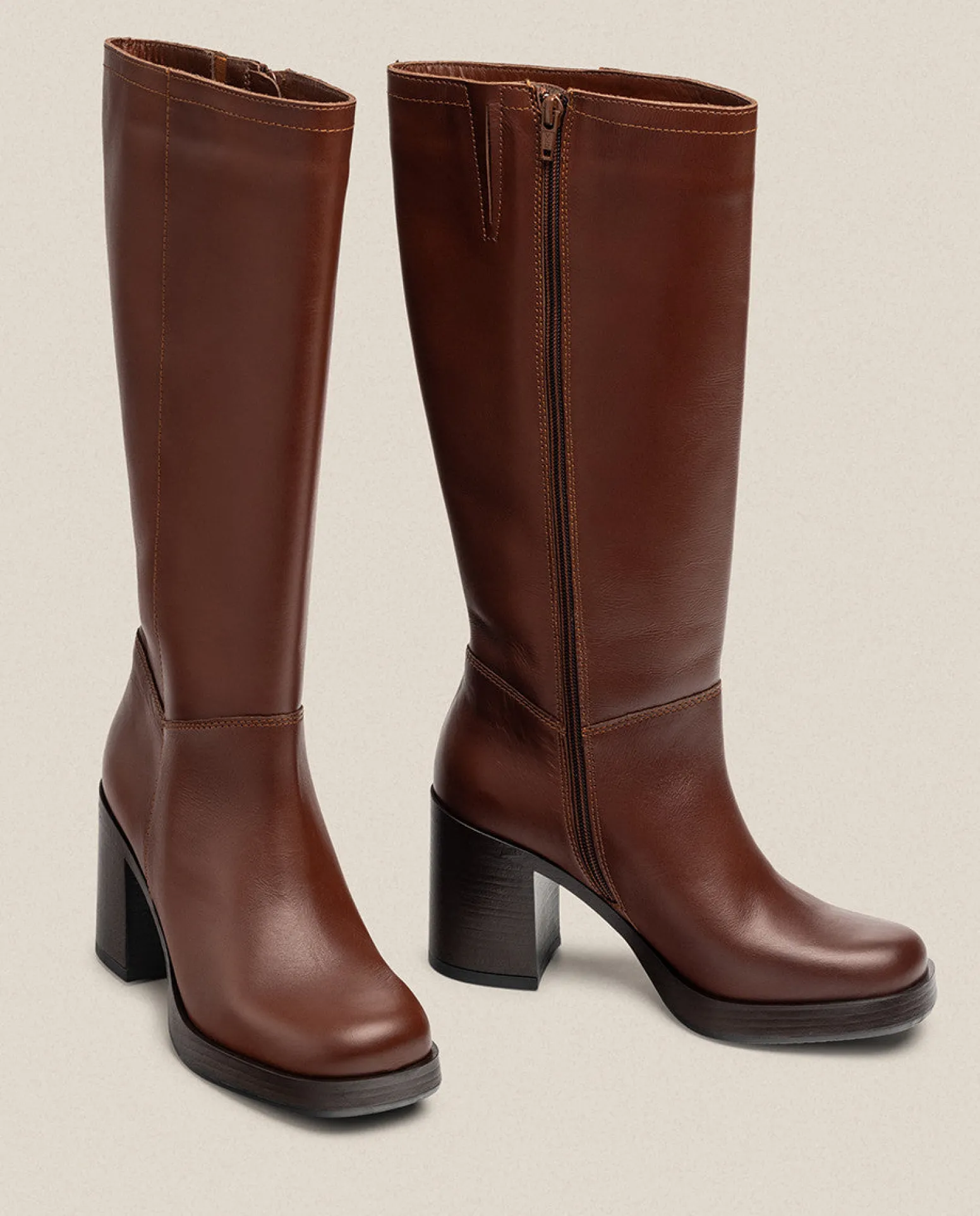 Bota De Tacón KOLIN-008 Marrón