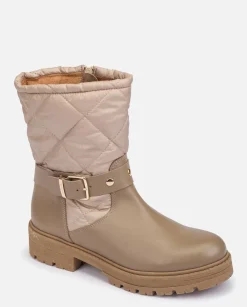 Botín Plano BERNA-003 Beige