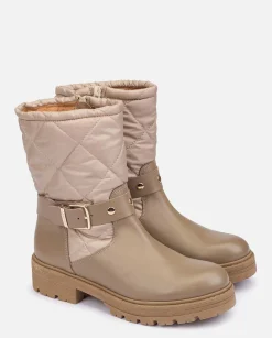 Botín Plano BERNA-003 Beige