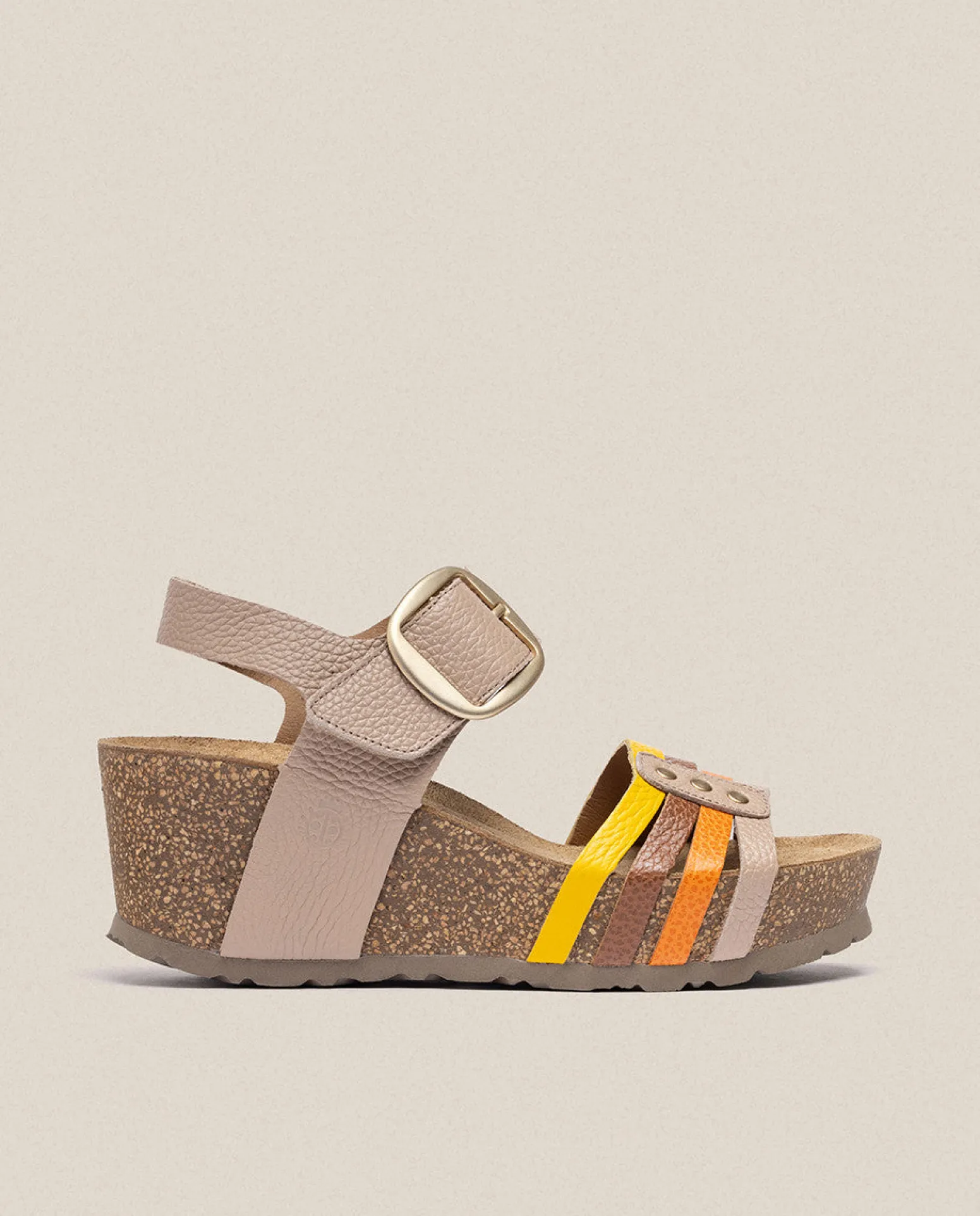 Sandalia Cuña Bari 304 Beige