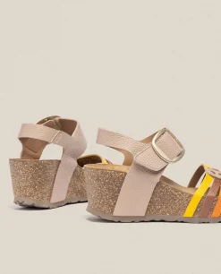 Sandalia Cuña Bari 304 Beige