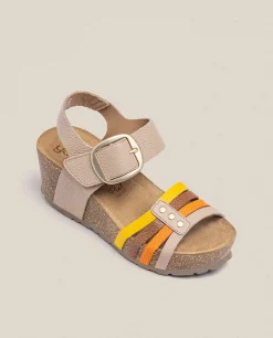 Sandalia Cuña Bari 304 Beige