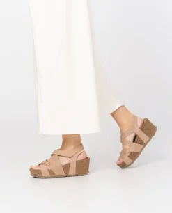 Sandalia Cuña Bari 303 Beige