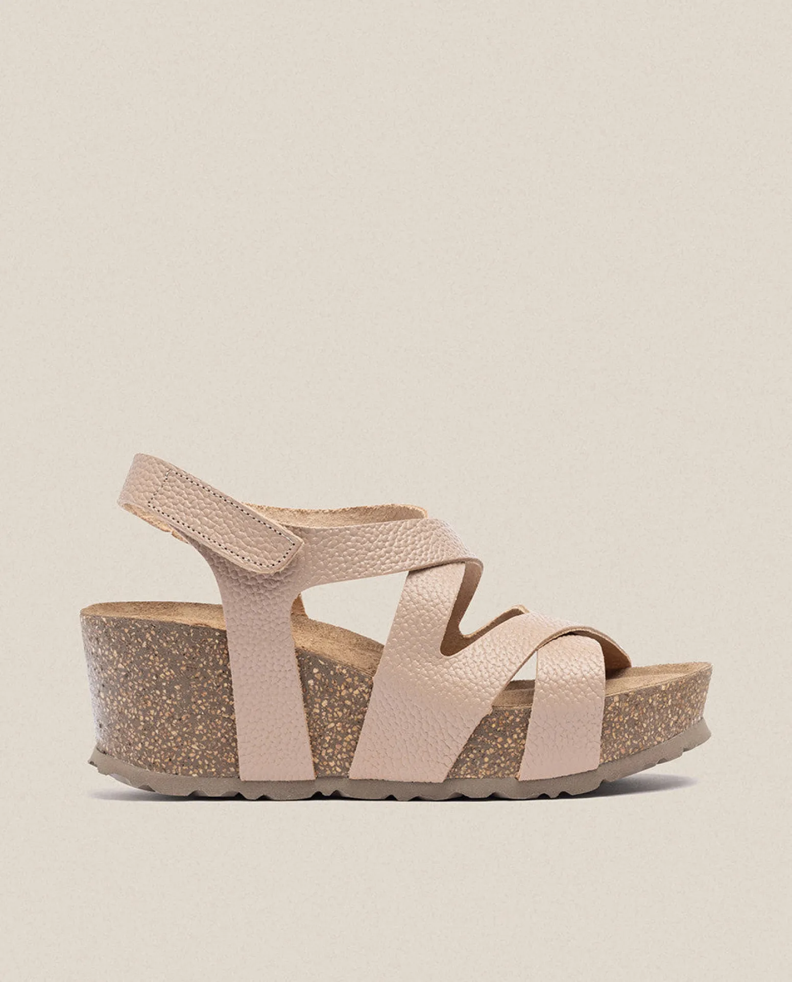 Sandalia Cuña Bari 303 Beige