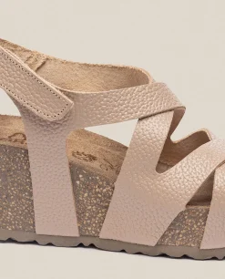 Sandalia Cuña Bari 303 Beige