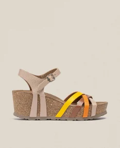 Sandalia Cuña Bari 302 Beige