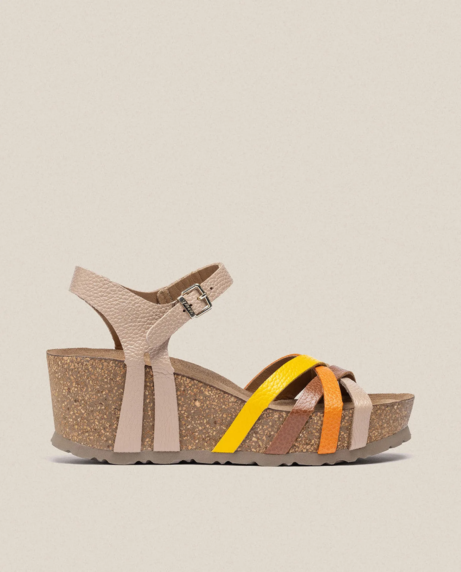 Sandalia Cuña Bari 302 Beige