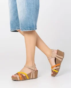 Sandalia Cuña Bari 302 Beige