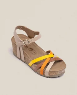 Sandalia Cuña Bari 302 Beige