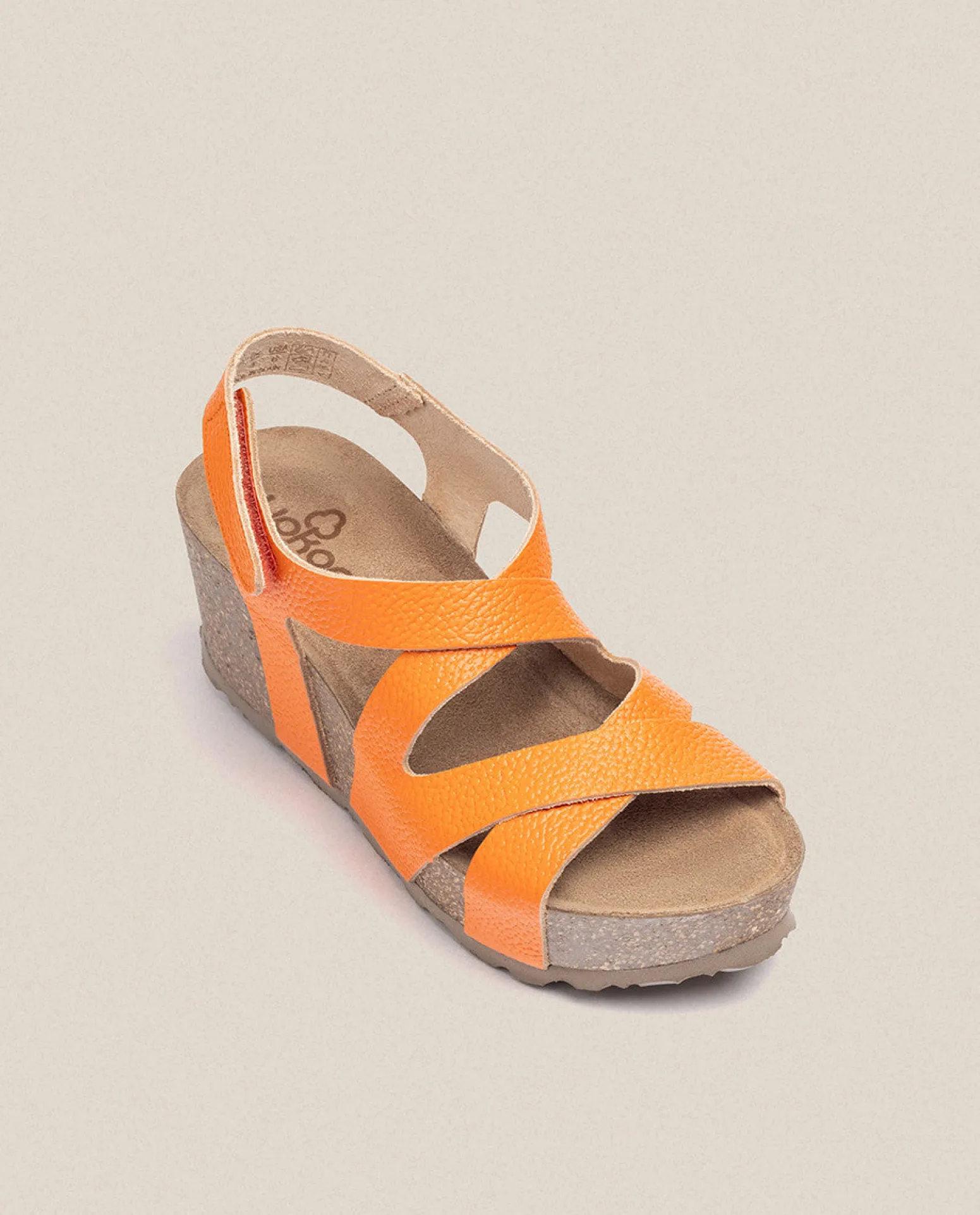 Sandalia Cuña Bari 303 Naranja