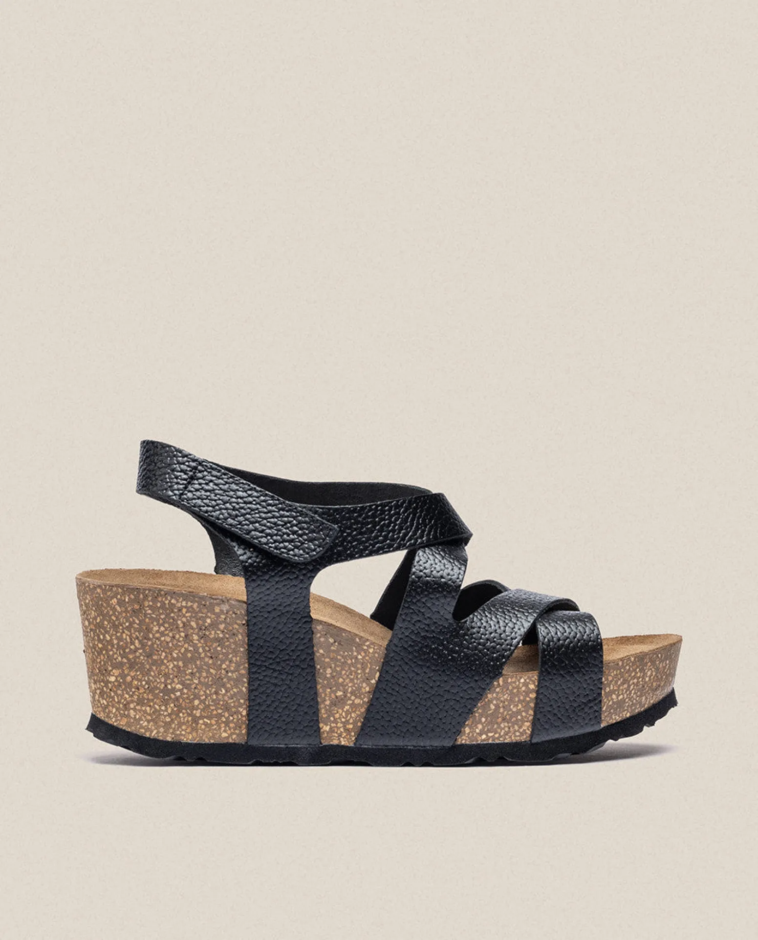 Sandalia Cuña Bari 303 Negro