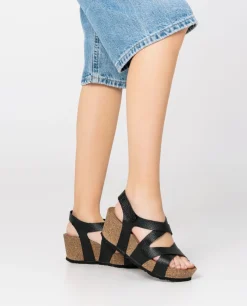 Sandalia Cuña Bari 303 Negro
