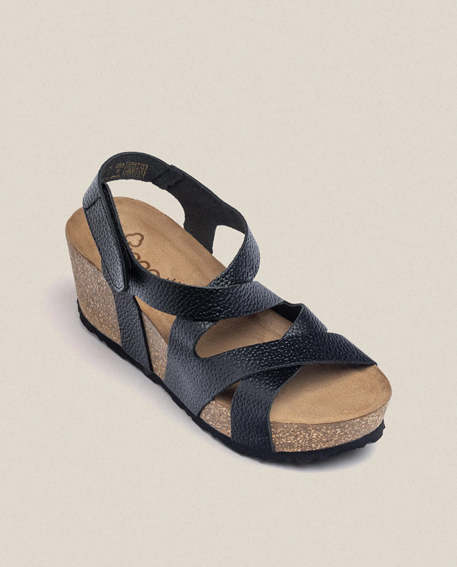 Sandalia Cuña Bari 303 Negro