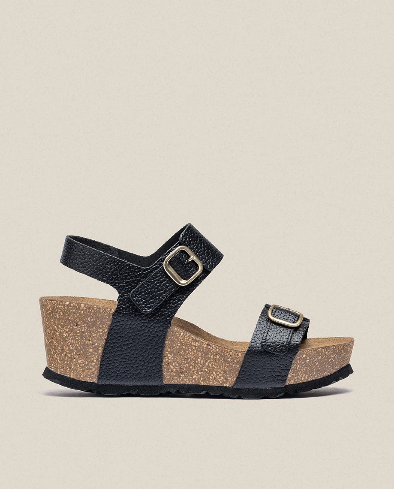 Sandalia Cuña Bari 301 Negro