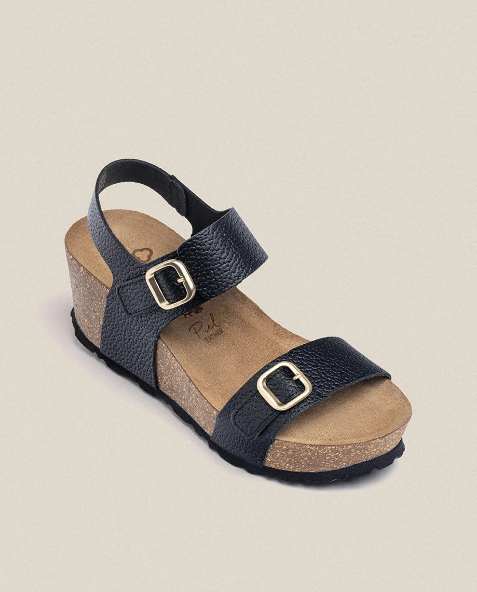 Sandalia Cuña Bari 301 Negro