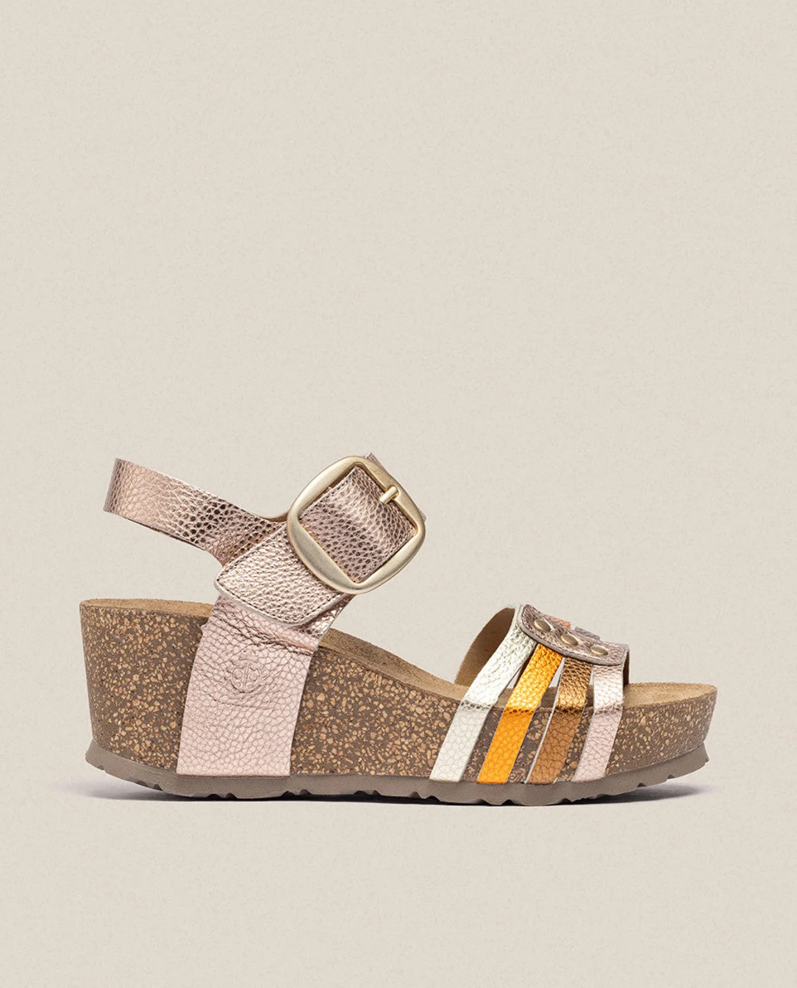 Sandalia Cuña Bari 304 Rosa