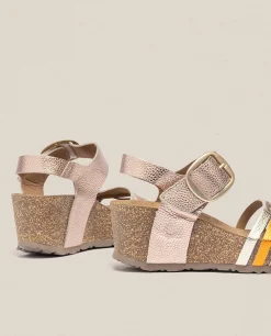 Sandalia Cuña Bari 304 Rosa