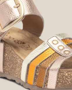 Sandalia Cuña Bari 304 Rosa