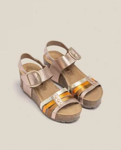 Sandalia Cuña Bari 304 Rosa