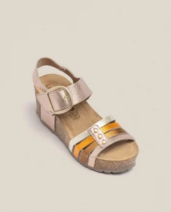 Sandalia Cuña Bari 304 Rosa