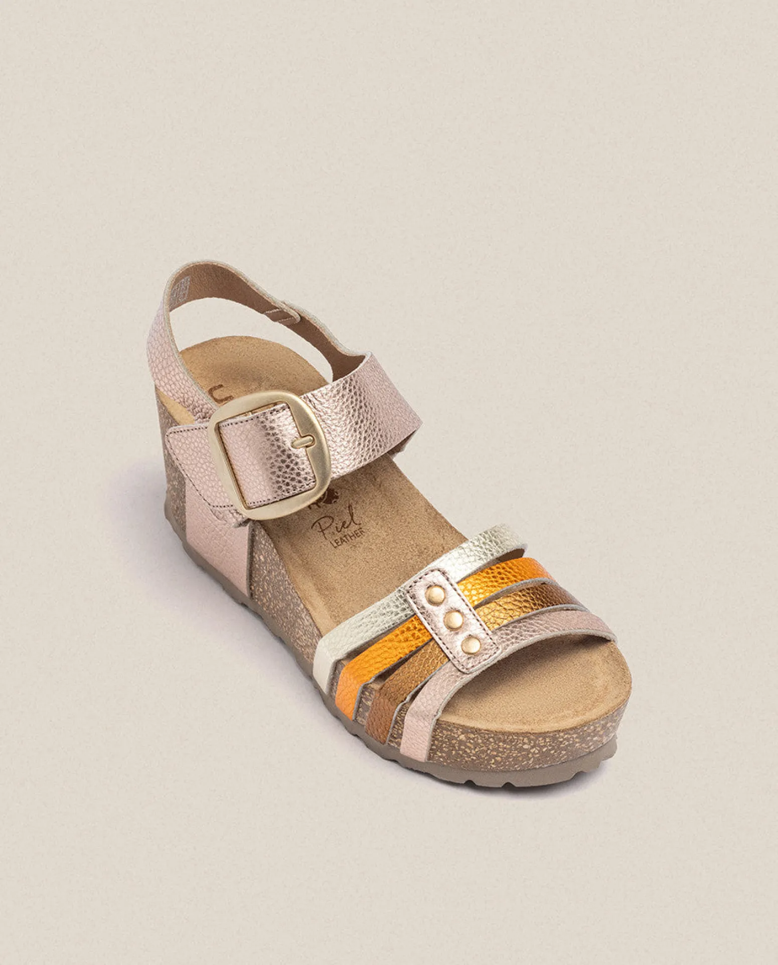 Sandalia Cuña Bari 304 Rosa