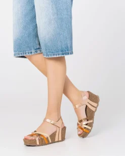 Sandalia Cuña Bari 302 Rosa