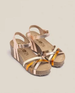 Sandalia Cuña Bari 302 Rosa