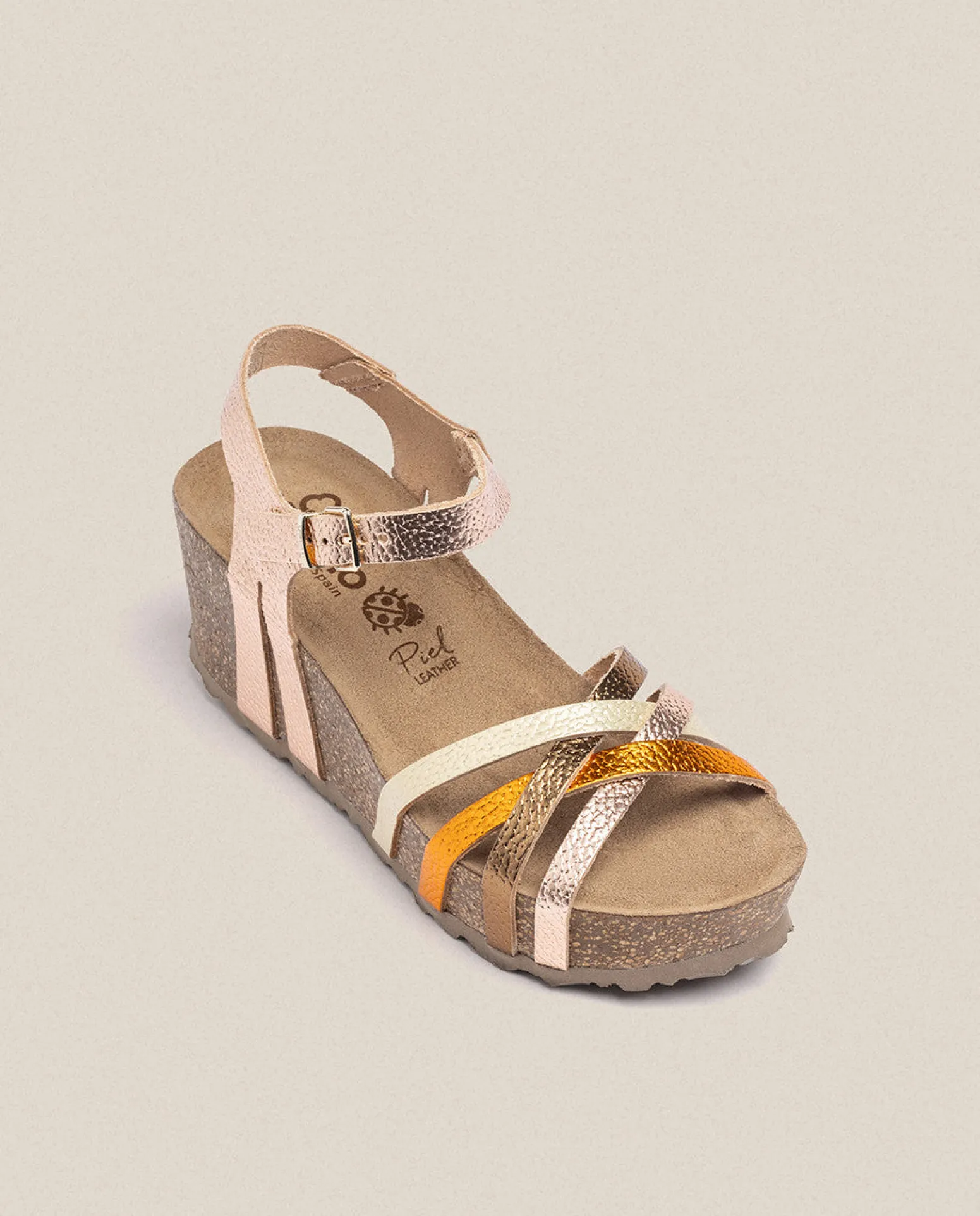 Sandalia Cuña Bari 302 Rosa