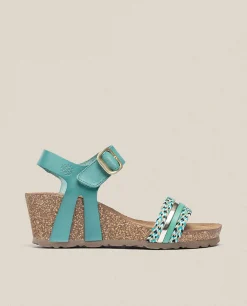 Sandalia Cuña Cadiz 306 Azul