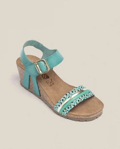 Sandalia Cuña Cadiz 306 Azul