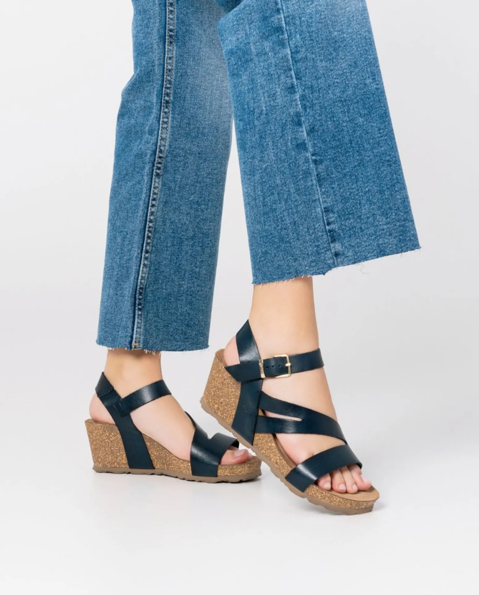 Sandalia Cuña Cadiz 302 Azul