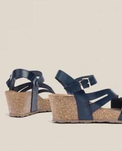 Sandalia Cuña Cadiz 302 Azul