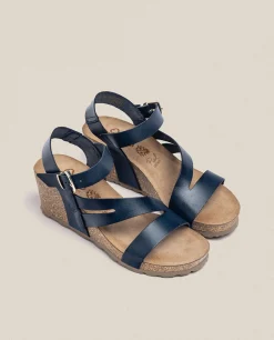 Sandalia Cuña Cadiz 302 Azul