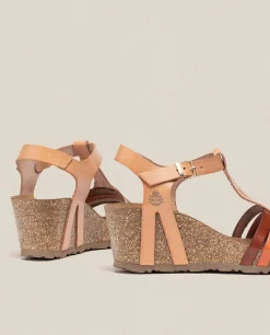 Sandalia Cuña Cadiz 301 Beige