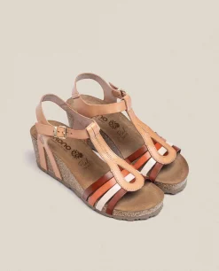 Sandalia Cuña Cadiz 301 Beige