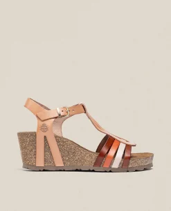 Sandalia Cuña Cadiz 301 Beige