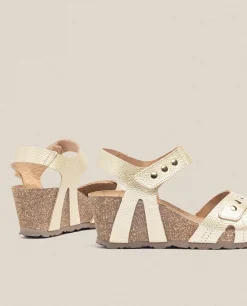 Sandalia Cuña Cadiz 303 Dorado