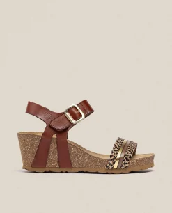 Sandalia Cuña Cadiz 306 Marrón