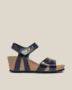 Sandalia Cuña Cadiz 303 Negro