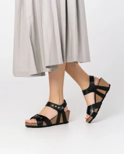 Sandalia Cuña Cadiz 303 Negro