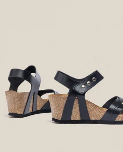 Sandalia Cuña Cadiz 303 Negro