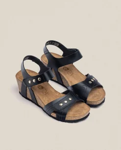 Sandalia Cuña Cadiz 303 Negro