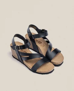Sandalia Cuña Cadiz 302 Negro