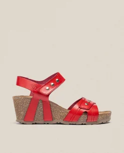 Sandalia Cuña Cadiz 303 Rojo