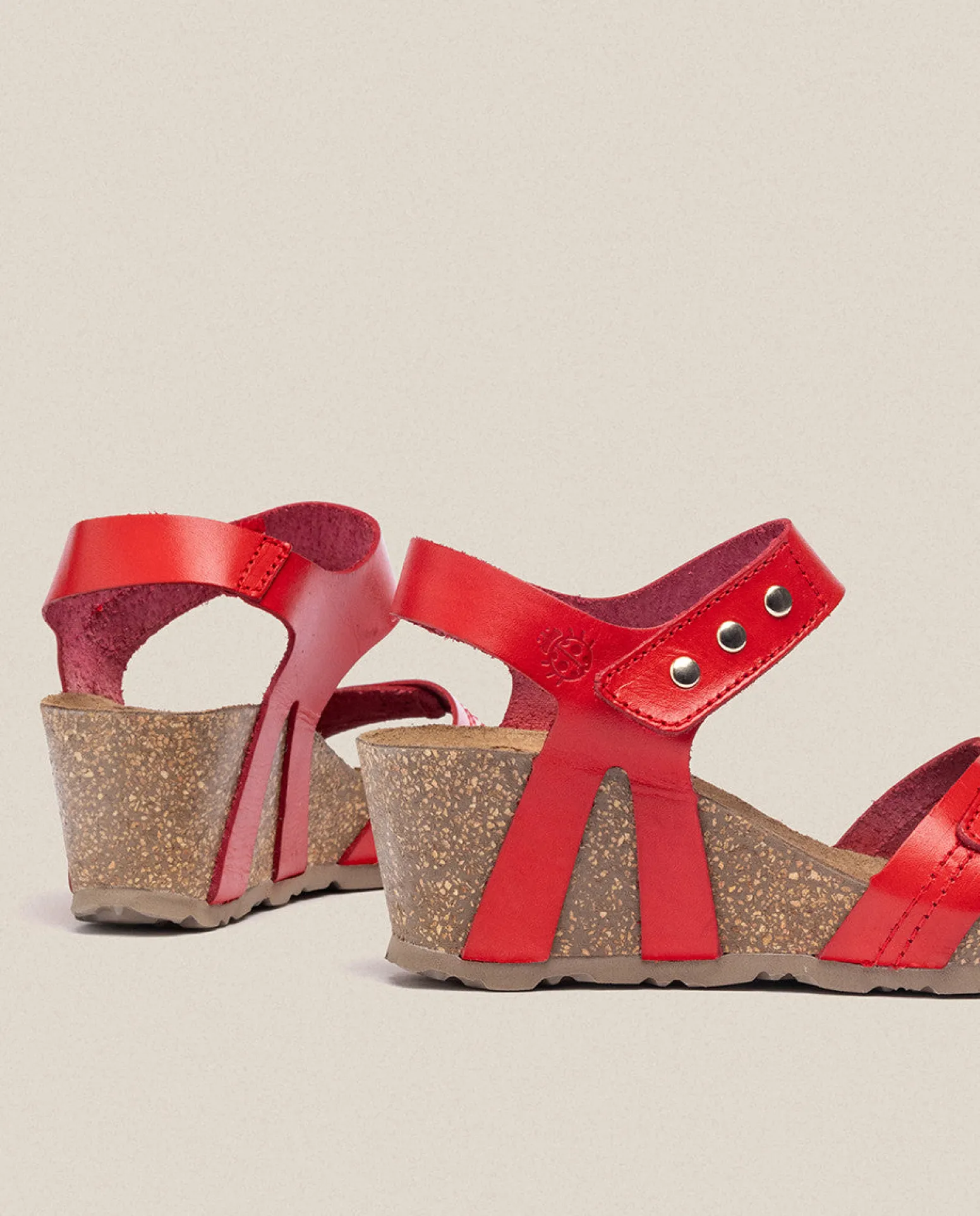 Sandalia Cuña Cadiz 303 Rojo