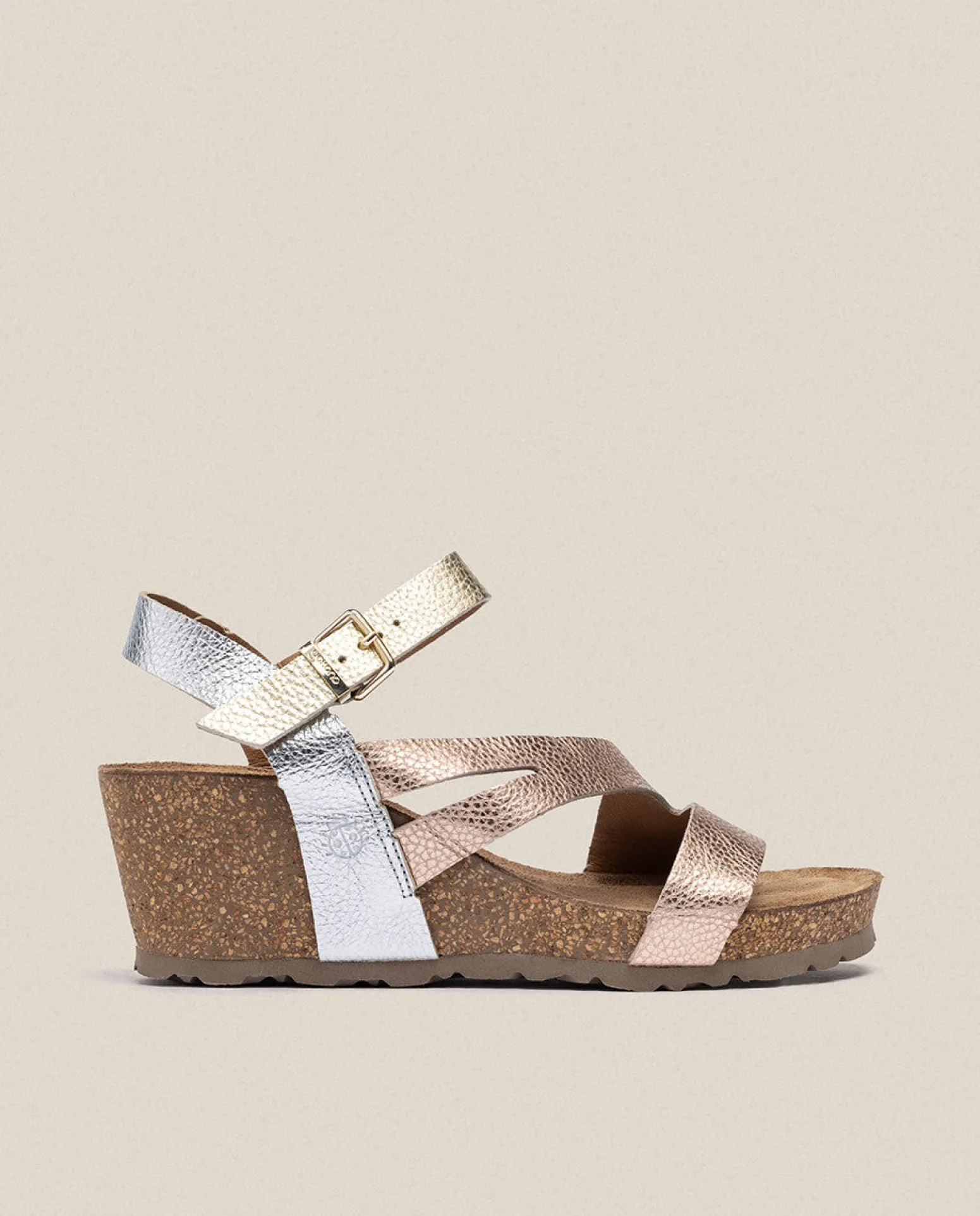 Sandalia Cuña Cadiz 302 Rosa