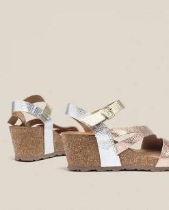 Sandalia Cuña Cadiz 302 Rosa