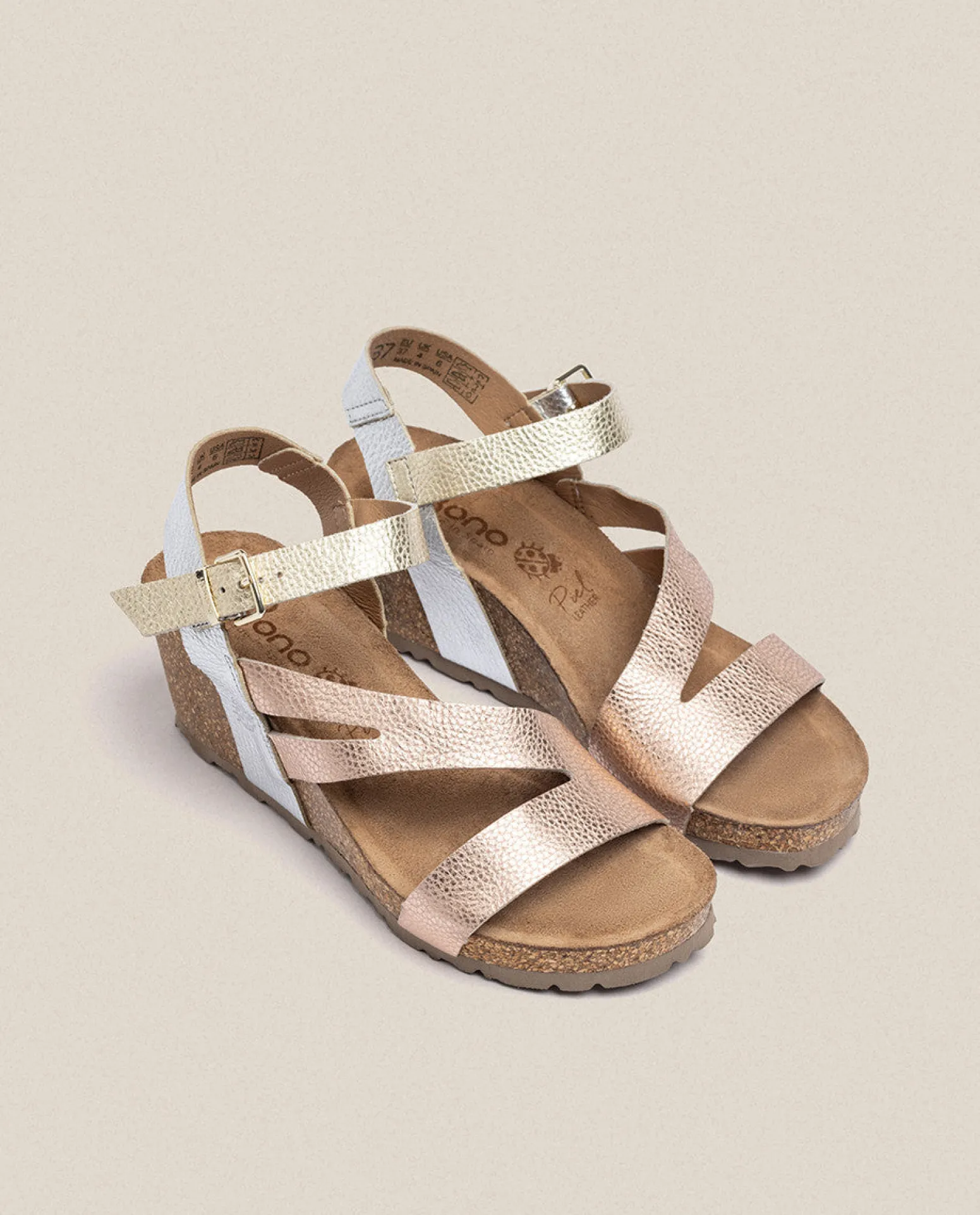 Sandalia Cuña Cadiz 302 Rosa