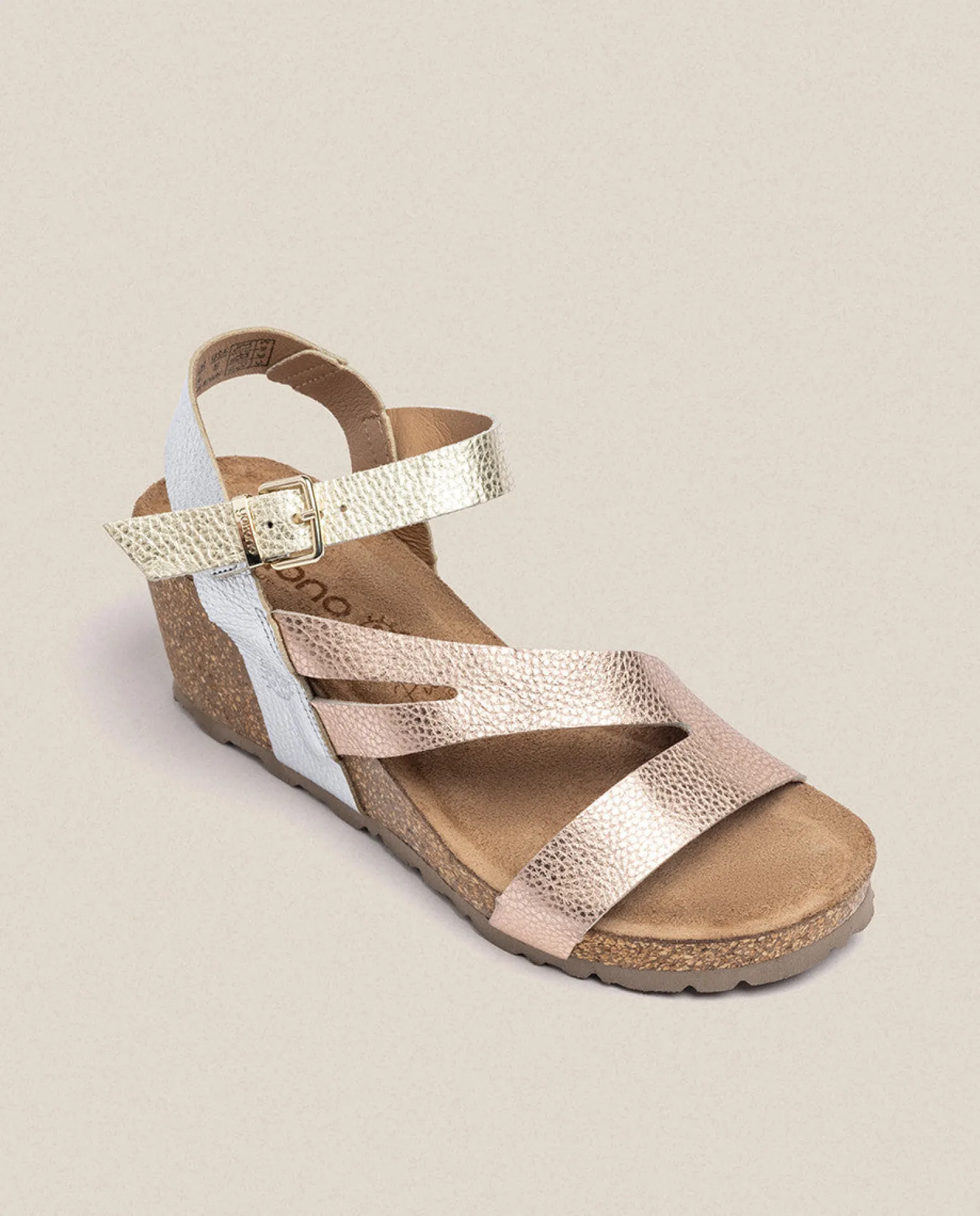 Sandalia Cuña Cadiz 302 Rosa