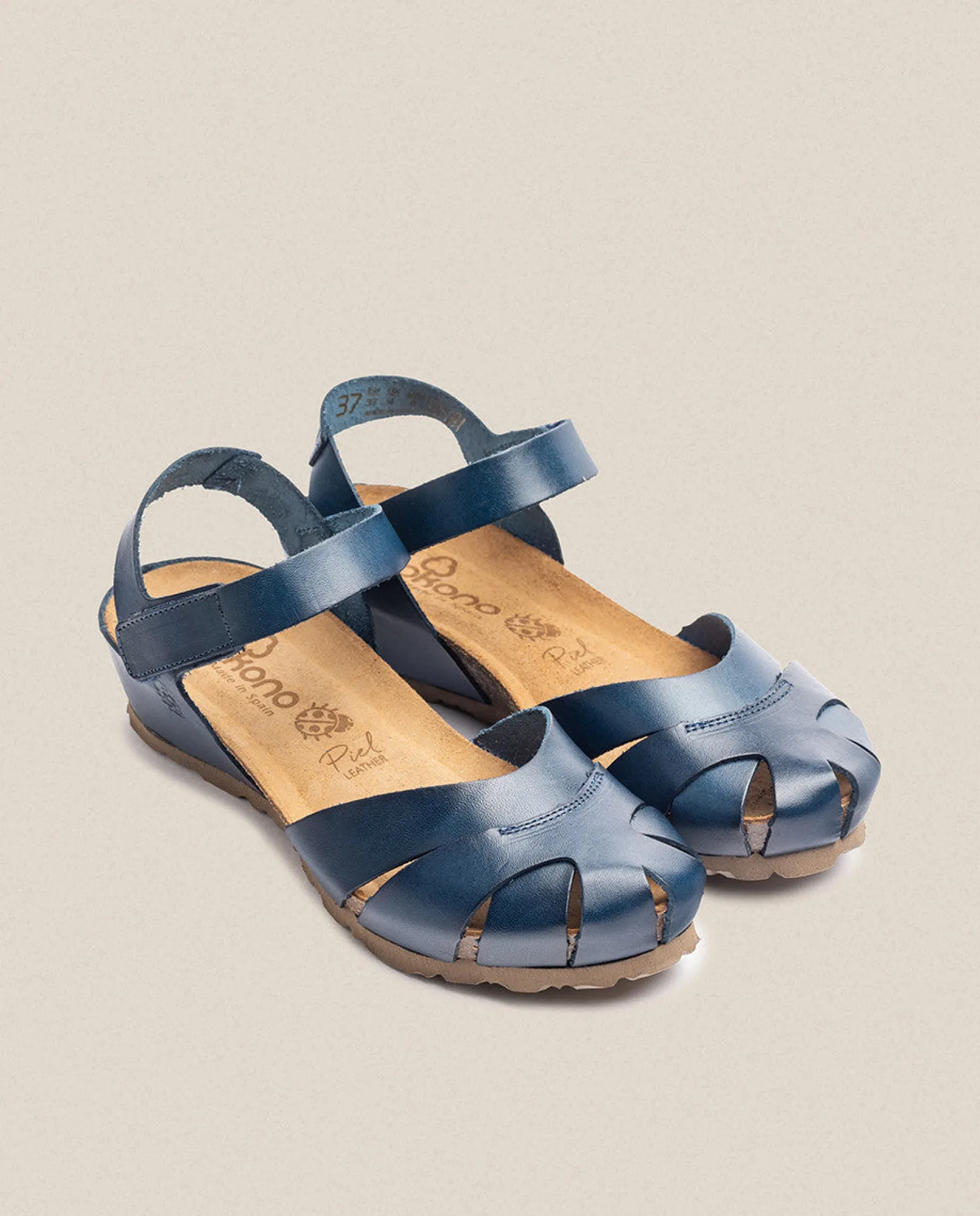 Sandalia De Cuña Monaco 186 Azul
